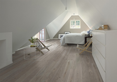 Паркетная доска Karelia Impressio OAK AGED / Импрессио ОУК ЭЙДЖД STONEWASHED IVORY 3S / СТОУНВОШТ АЙВОРИ 3S